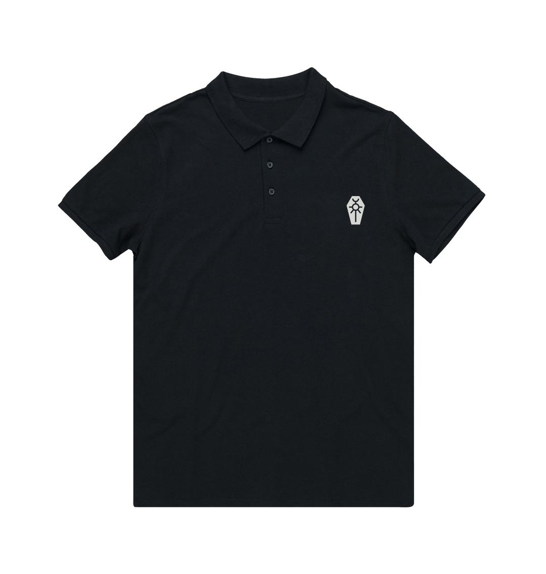 Black Necron Grey Icon Polo Shirt