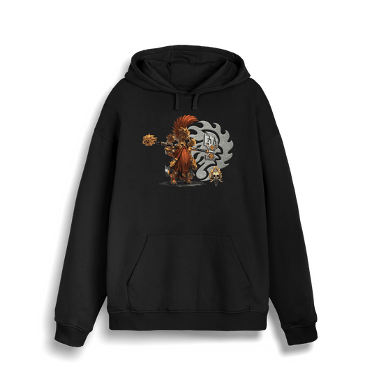 Black Printed Sweater Front