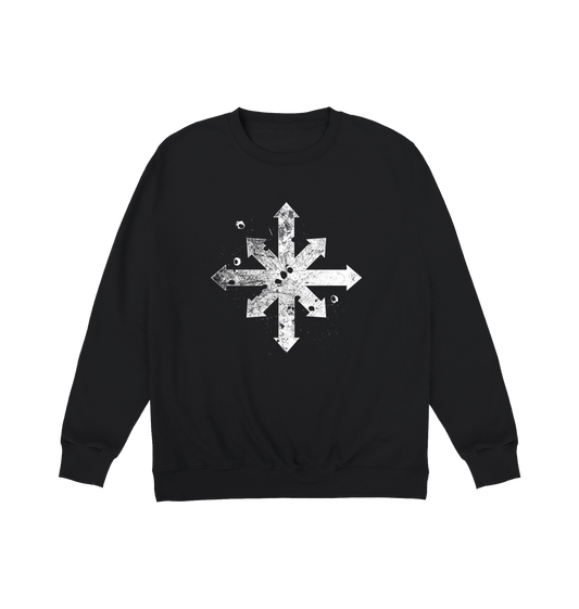 Deep Black Printed Sweater