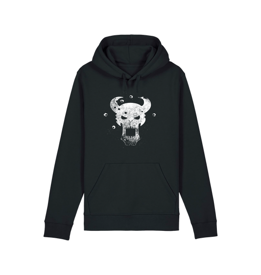Black Printed Hoody Front