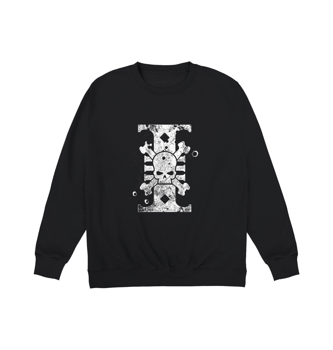 Deep Black Printed Sweater