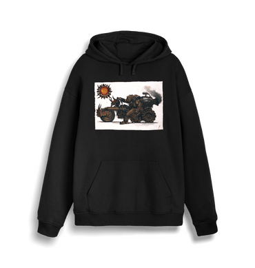 Black Printed Sweater Front