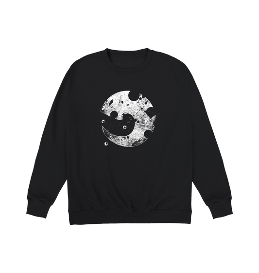 Deep Black Printed Sweater