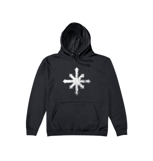 Deep Black Printed Hoody