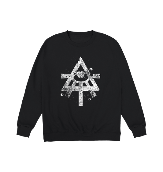 Deep Black Printed Sweater