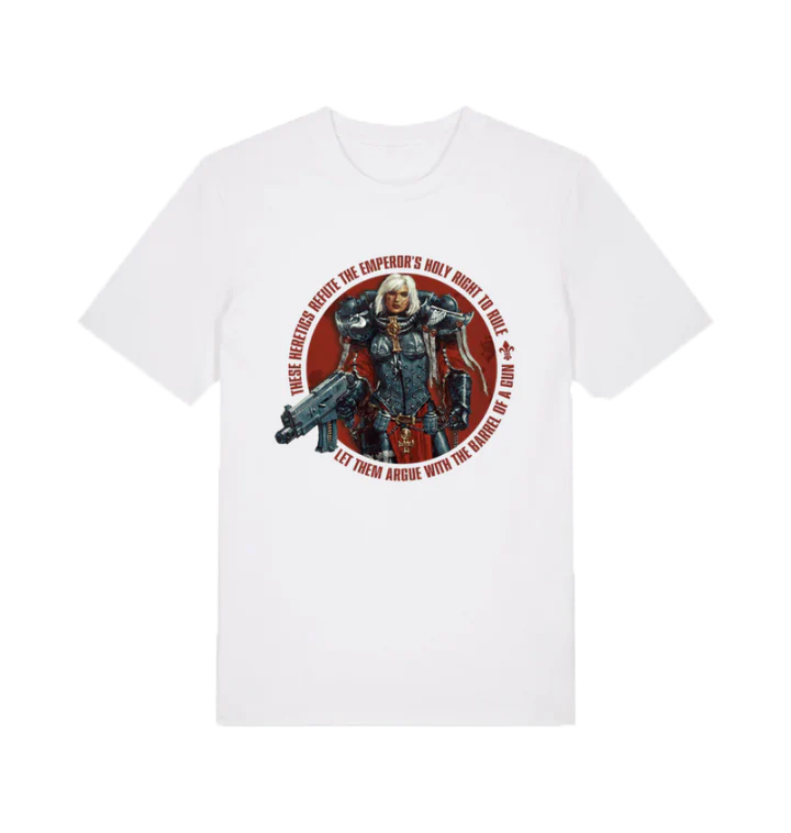 Adepta Sororitas Amalia Novena White T Shirt – Warhammer