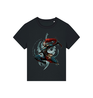 Black Printed T-shirt Front