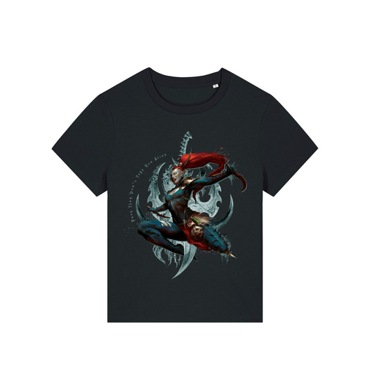 Black Printed T-shirt Front