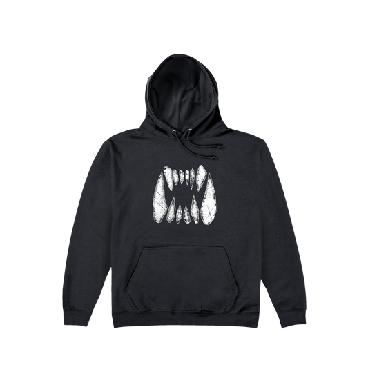 Deep Black Printed Hoody