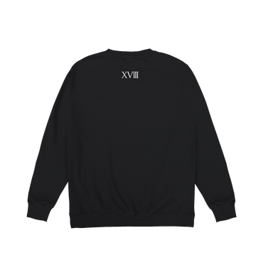 Deep Black Printed Sweater Back