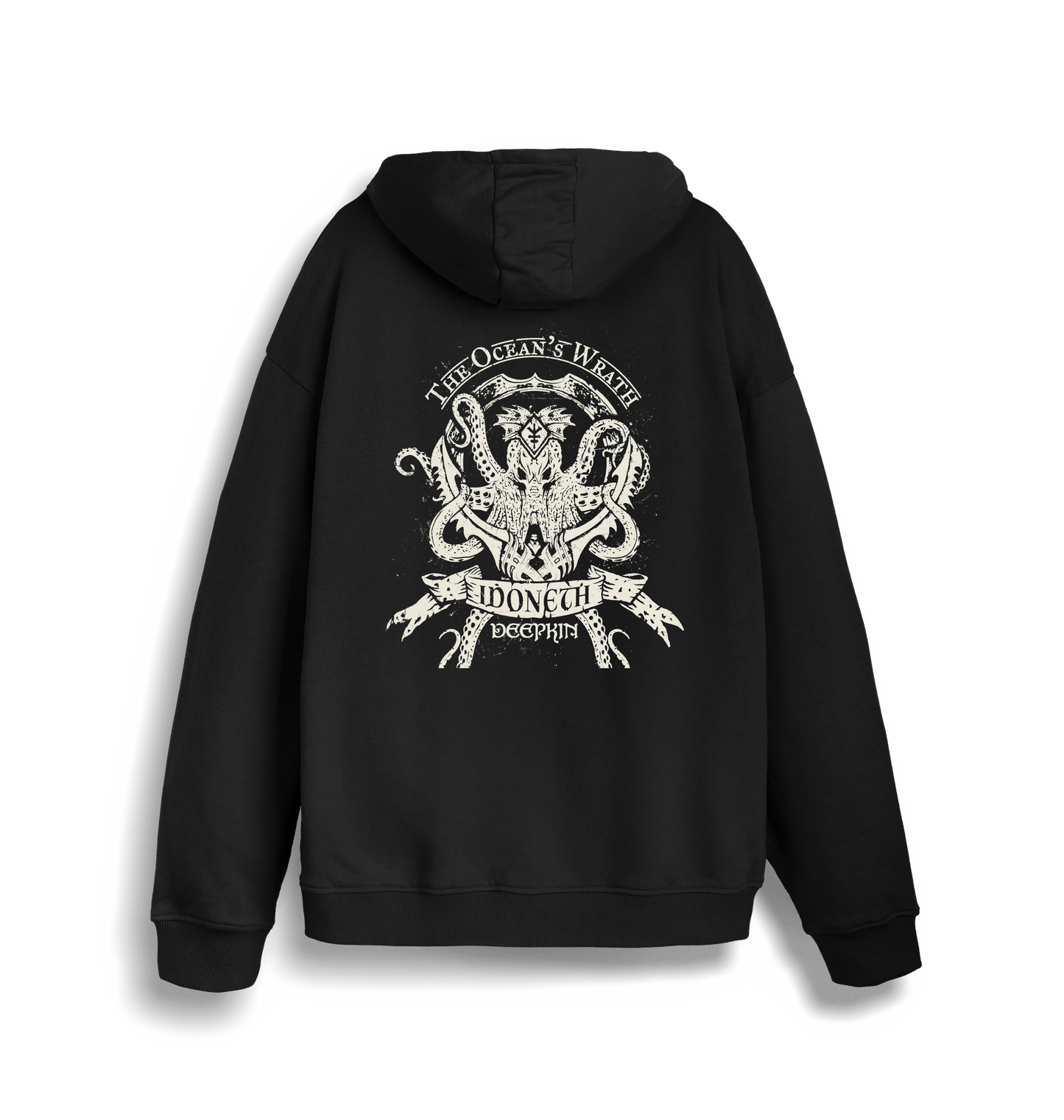 Black Printed Sweater Back