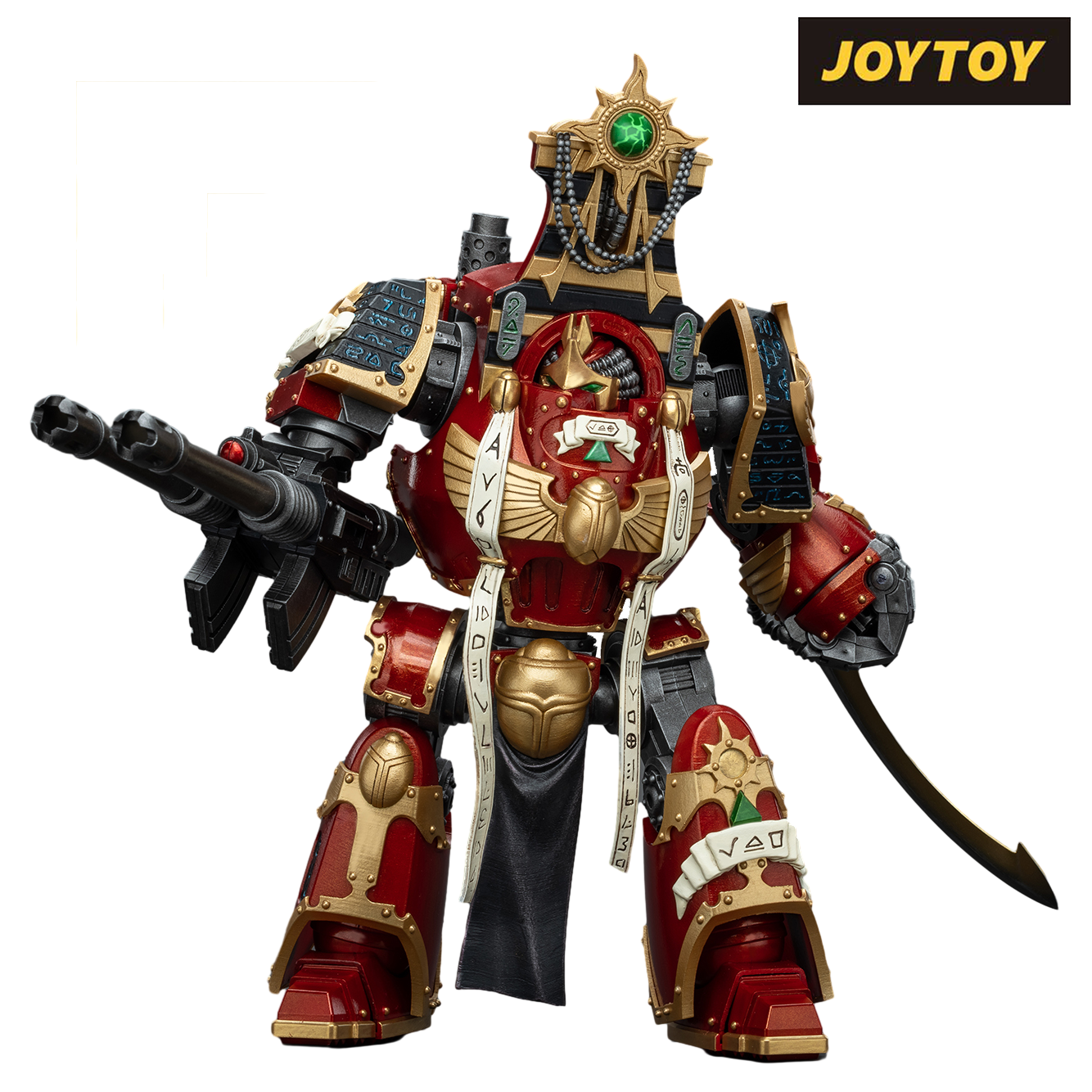 JoyToy Warhammer The Horus Heresy Action Figure - Thousand Sons Contemptor-Osiron Dreadnought with Gravis Force Blade and Gravis Autocannon (1/18 Scale)