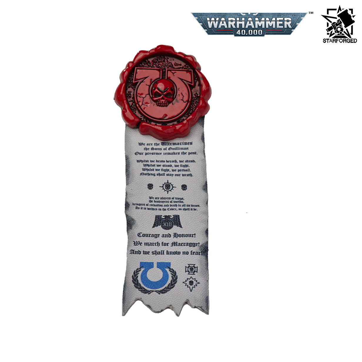 Starforged Warhammer 40,000 Ultramarines Purity Seal Brooch