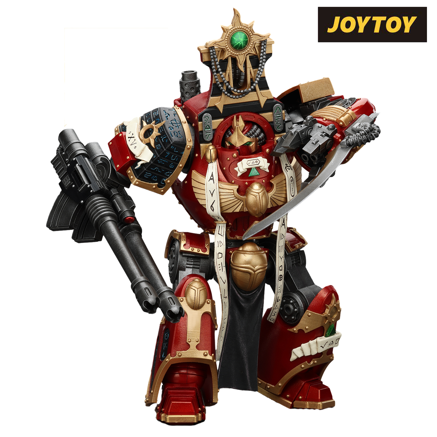 JoyToy Warhammer The Horus Heresy Action Figure - Thousand Sons Contemptor-Osiron Dreadnought with Gravis Force Blade and Gravis Autocannon (1/18 Scale)