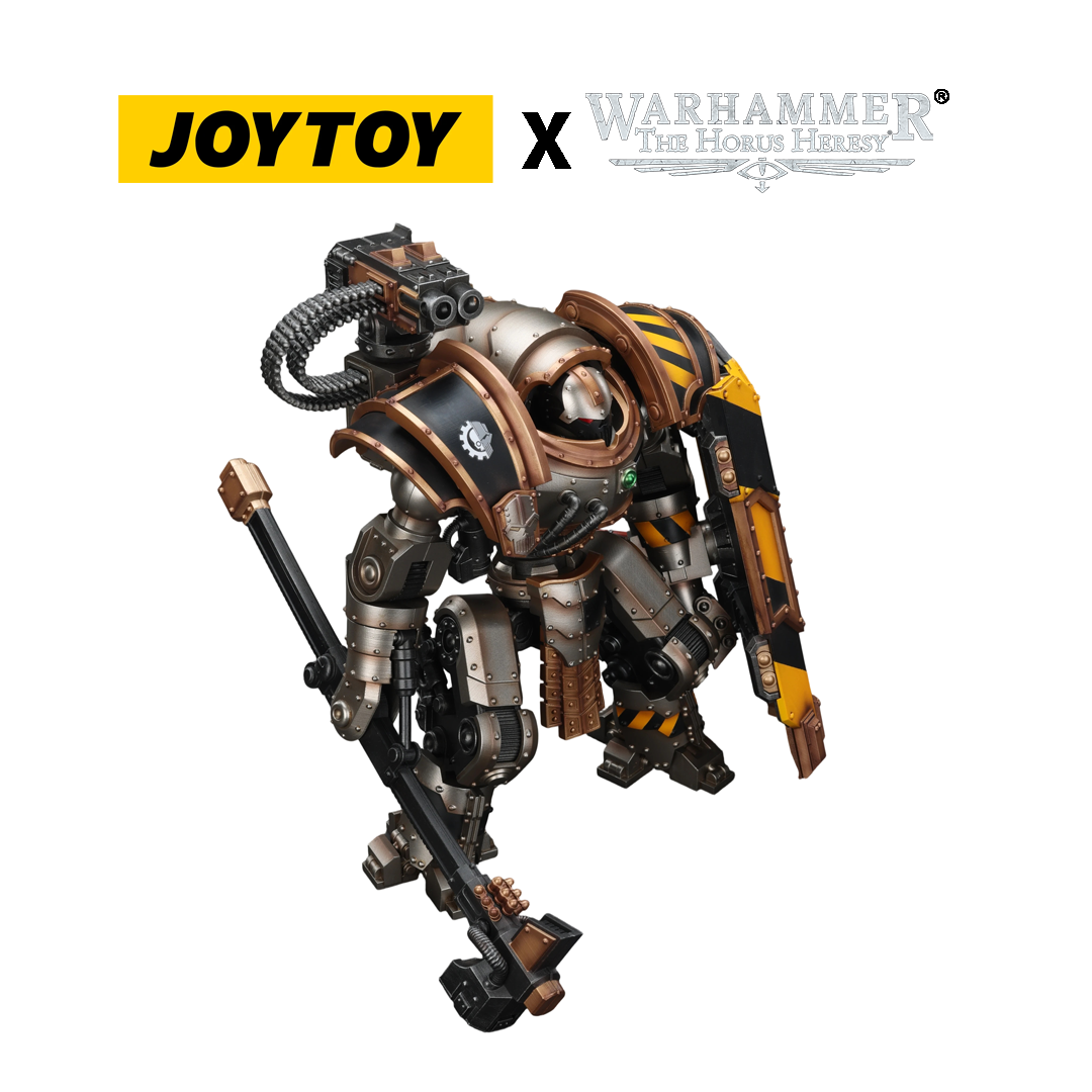 JoyToy Warhammer The Horus Heresy Action Figure - Iron Warriors, Iron Circle Domitar-Ferrum Class Battle-automata with Karceri Battle Shield and Graviton Crusher (1/18 Scale) Preorder