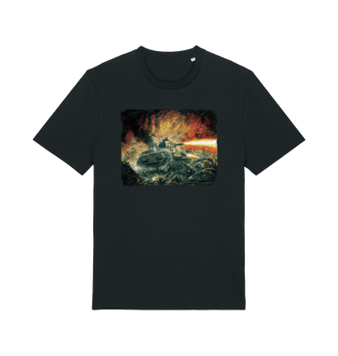 Black Printed T-shirt Front