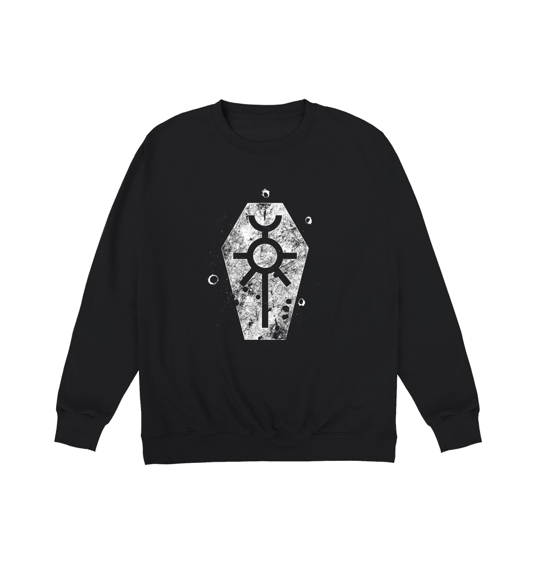 Deep Black Printed Sweater