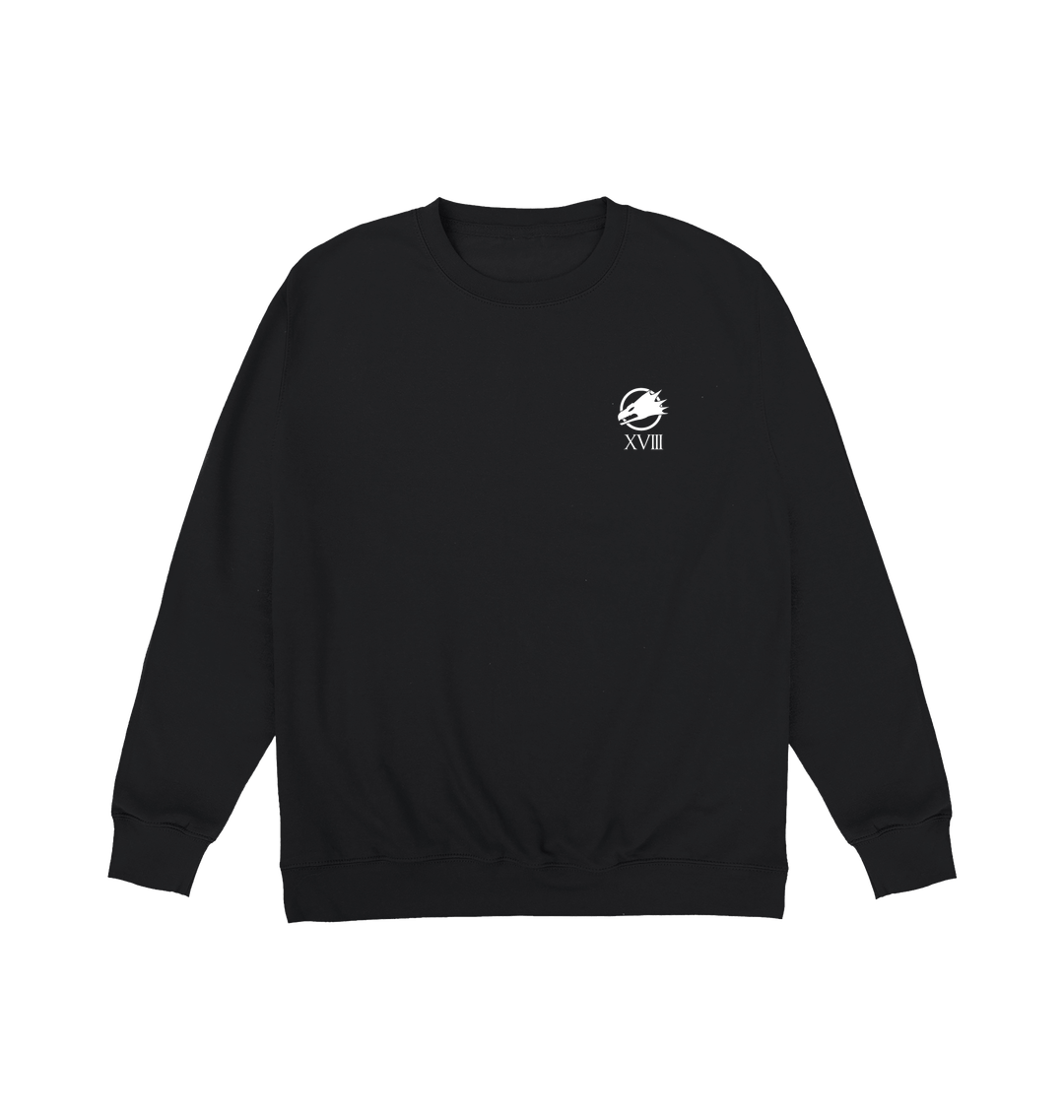 Deep Black Printed Sweater