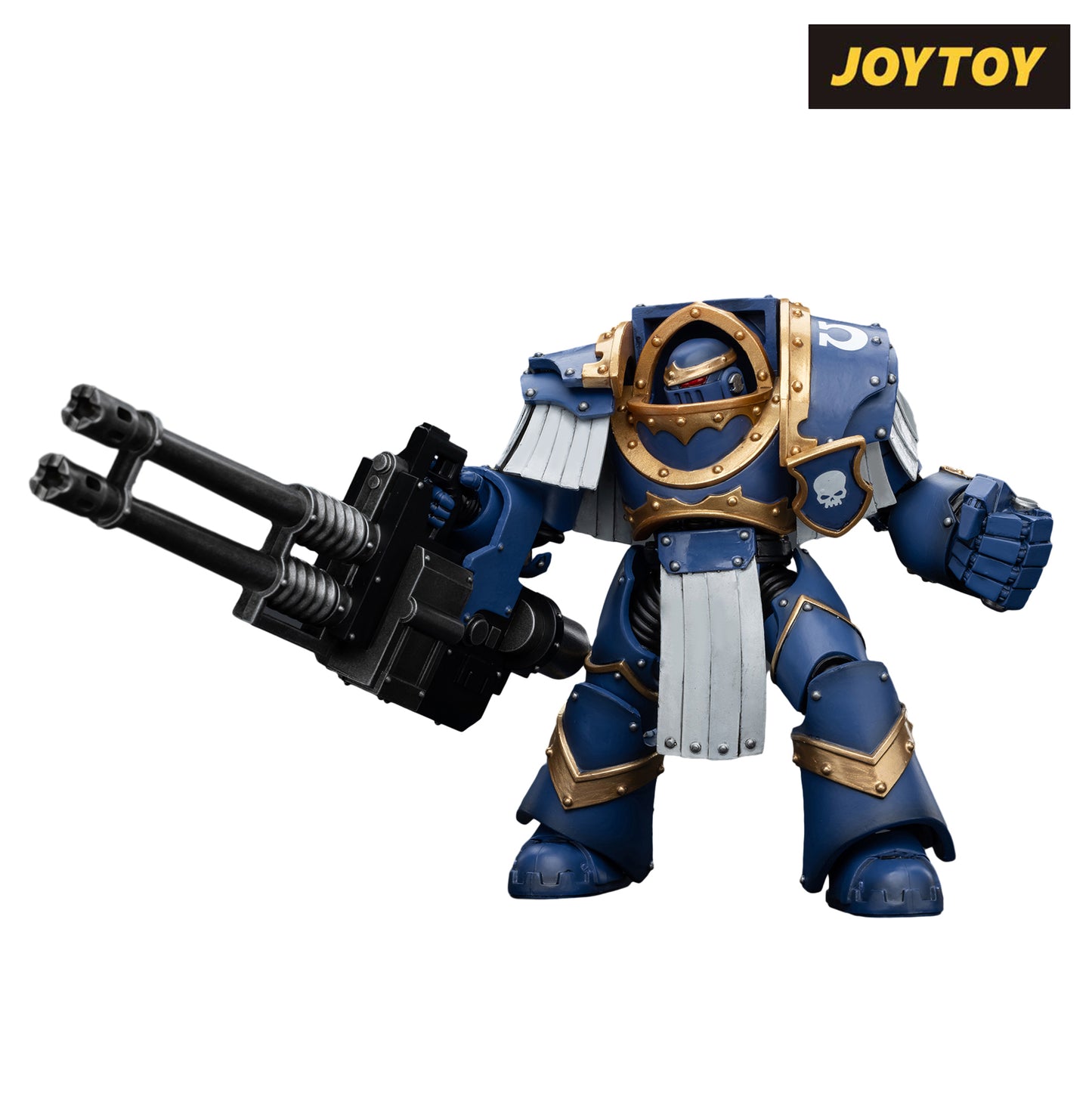 JoyToy Warhammer The Horus Heresy Action Figure - Ultramarines Cataphractii Terminator Squad Terminator with Reaper Autocannon (1/18 Scale) Preorder