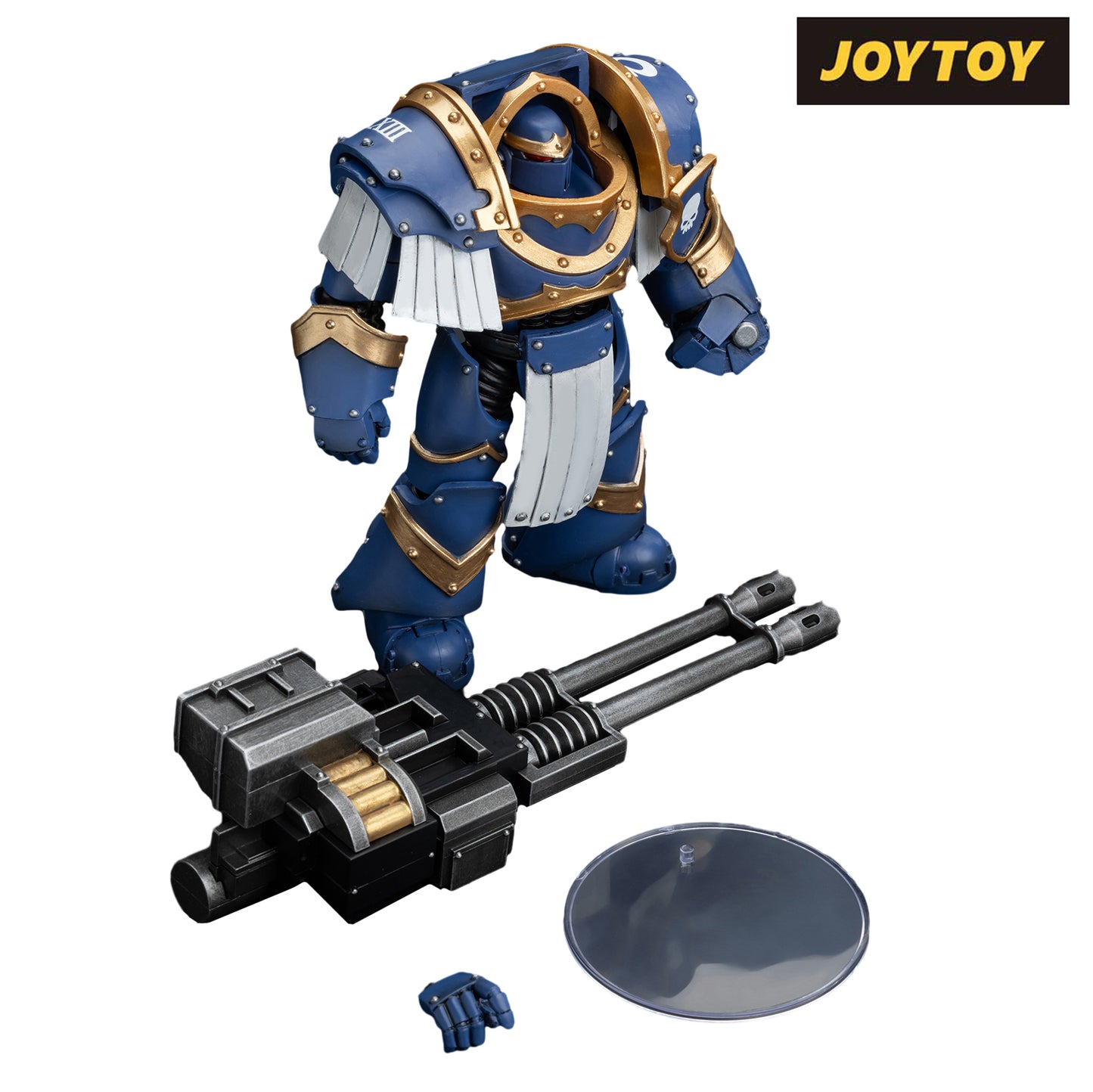 JoyToy Warhammer The Horus Heresy Action Figure - Ultramarines Cataphractii Terminator Squad Terminator with Reaper Autocannon (1/18 Scale) Preorder