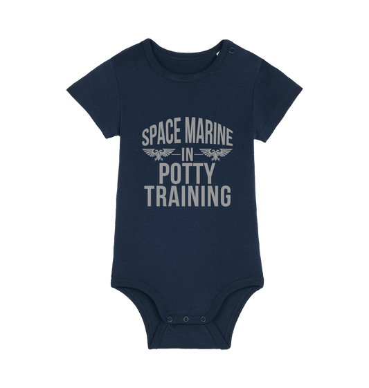French Navy Printed baby grow