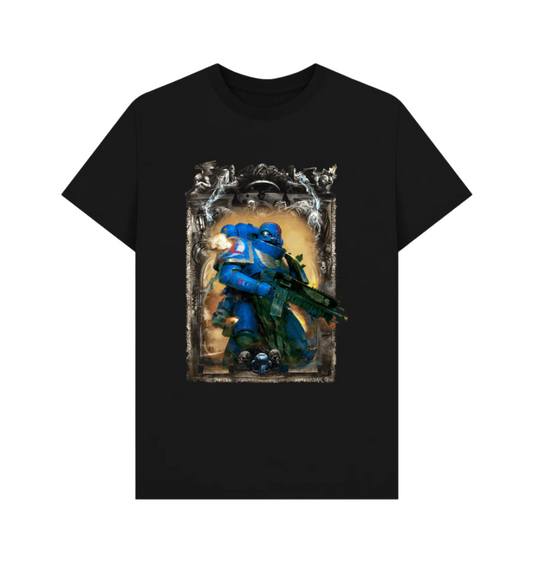 Black Ultramarines Battle Damaged T Shirt