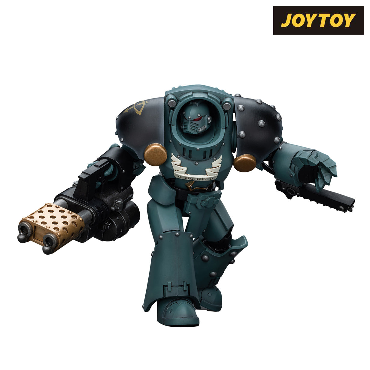 JoyToy Warhammer The Horus Heresy Action Figure - Sons of Horus Tartaros Terminator Squad Terminator with Heavy Flamer and Chainfist (1/18 Scale) Preorder
