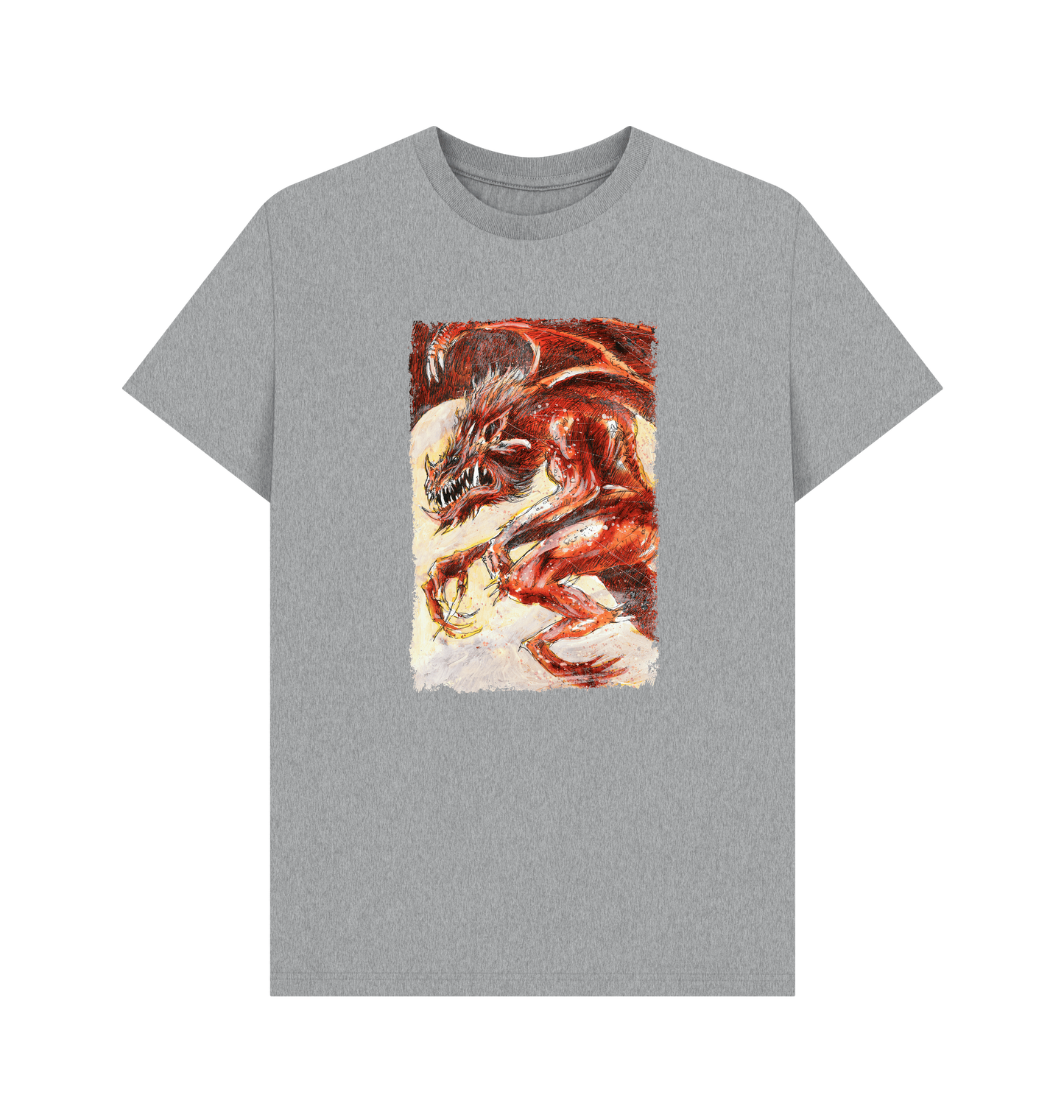 Athletic Grey GRIMDARK - Chaos Furie T Shirt