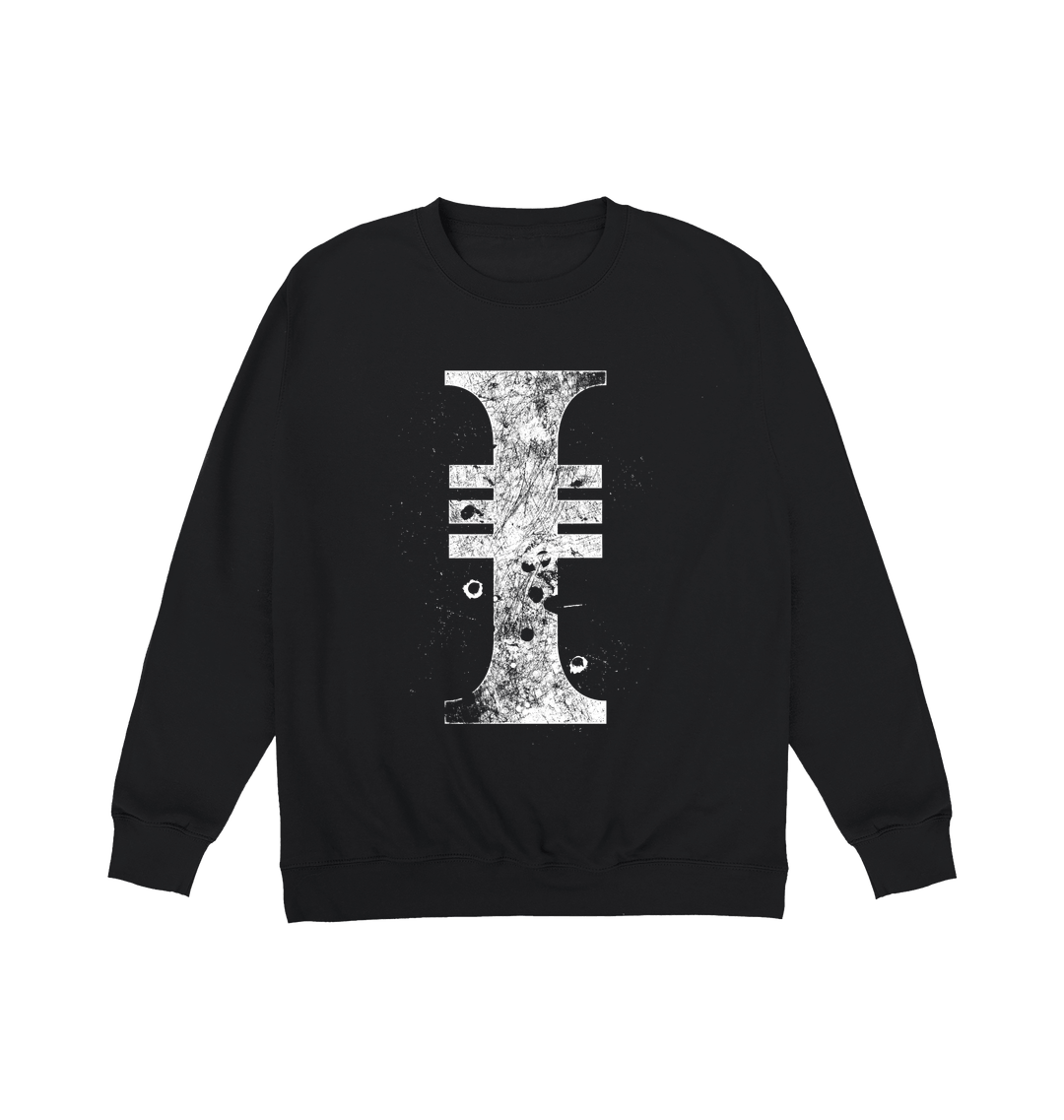 Deep Black Printed Sweater