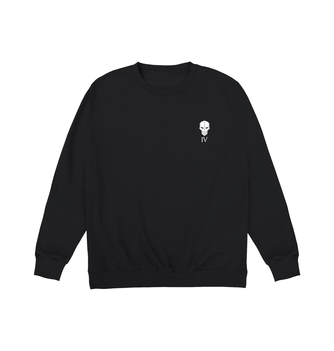 Deep Black Printed Sweater