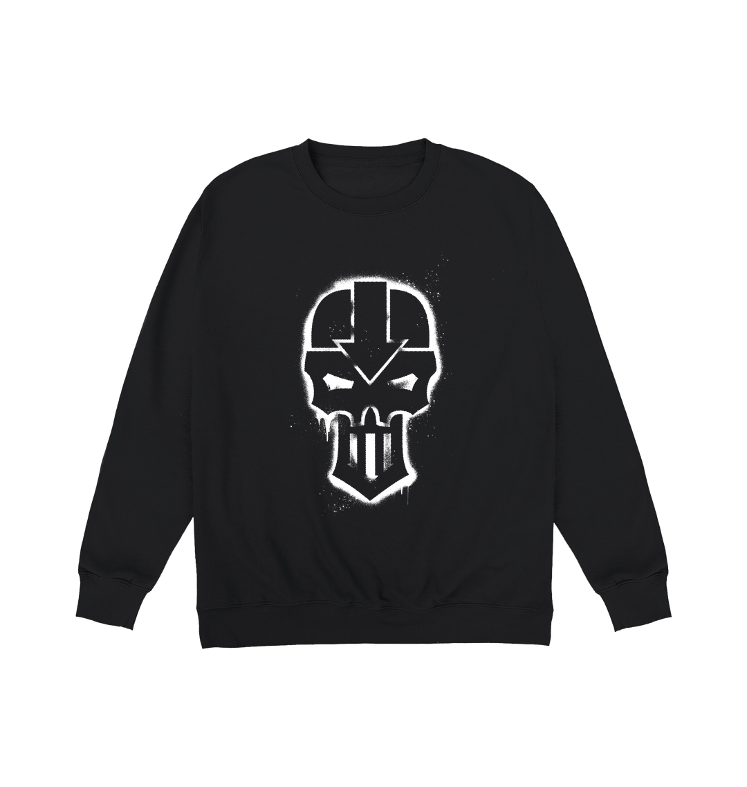 Deep Black Printed Sweater