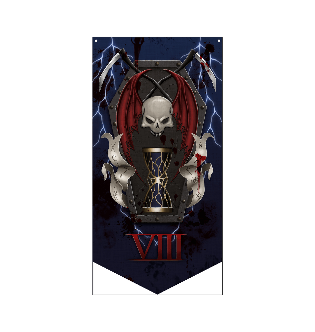 Black Stitching & Eye Lets Printed Banner Front