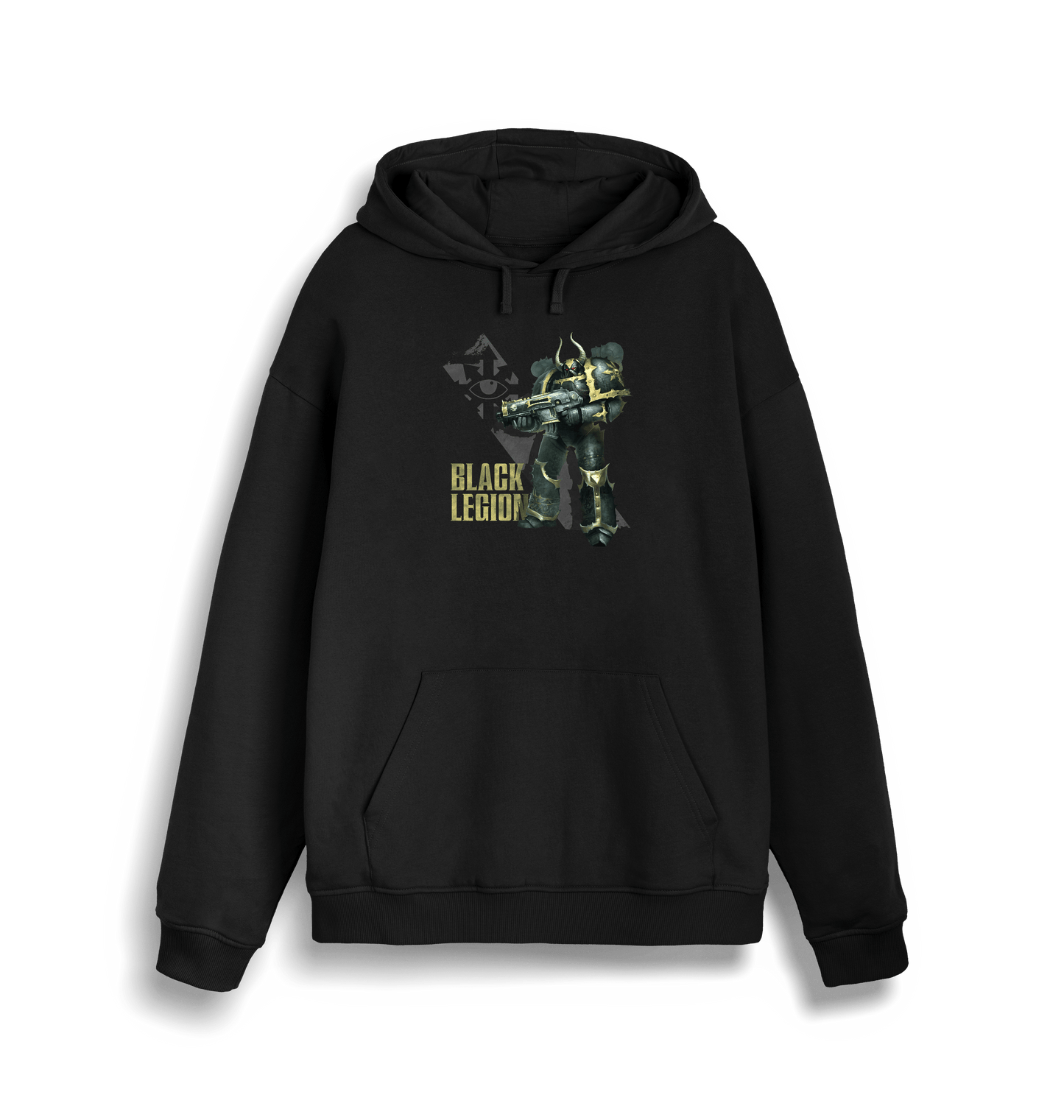 Black Printed Sweater Front