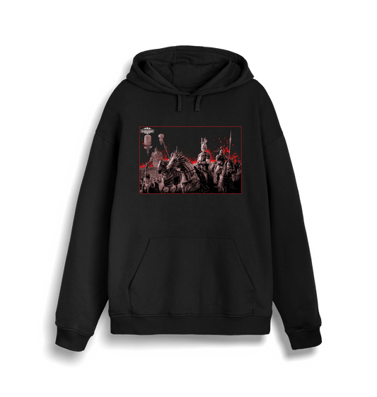 Black Printed Sweater Front