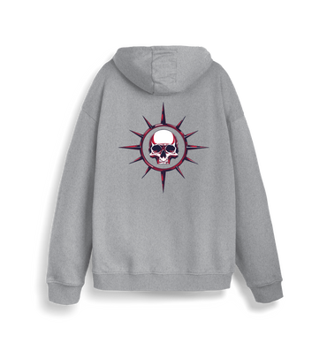 Heather Grey Printed Sweater Back