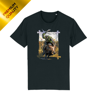 Premium Warhammer The Old World Orc & Goblin Tribes Boar Rider T Shirt