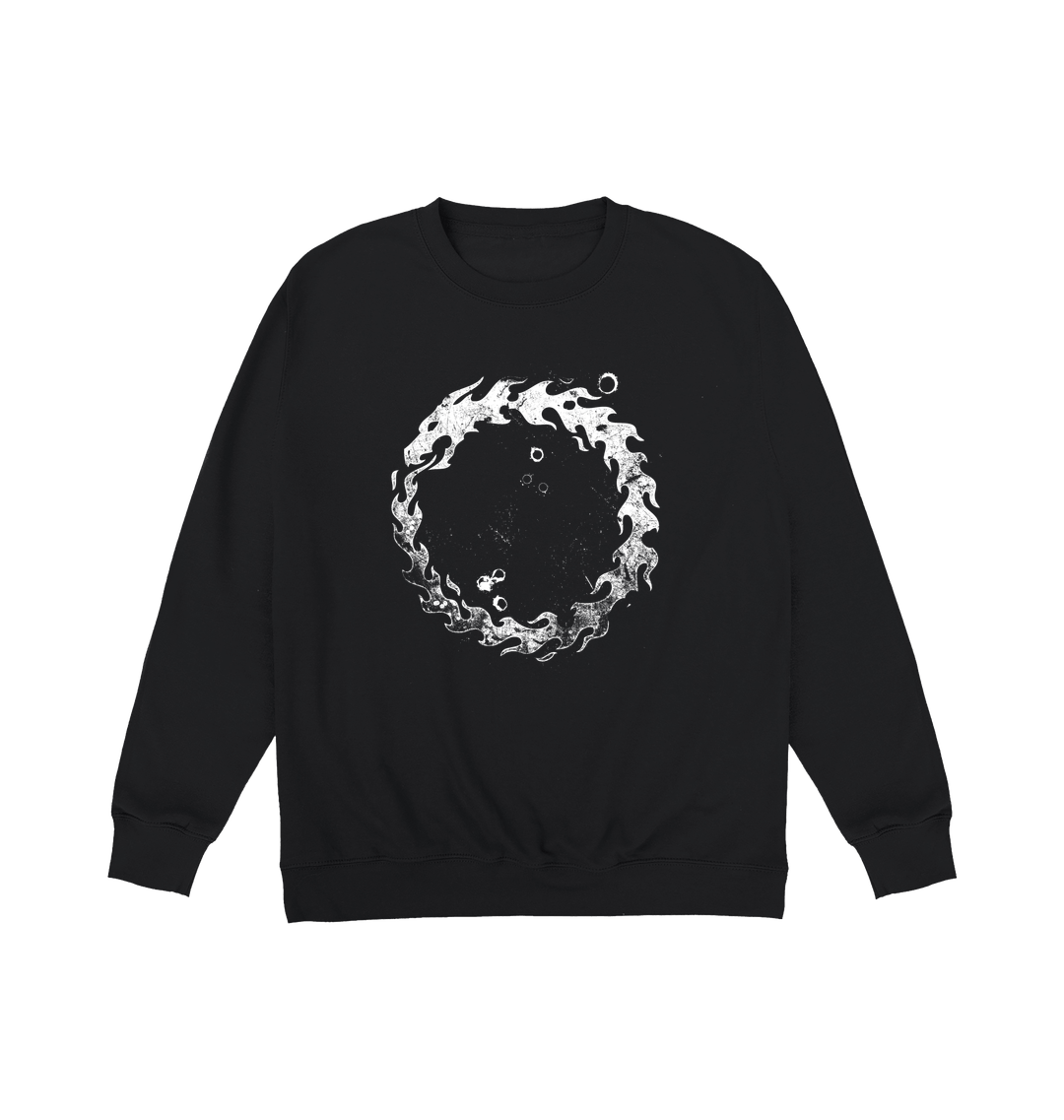Deep Black Printed Sweater