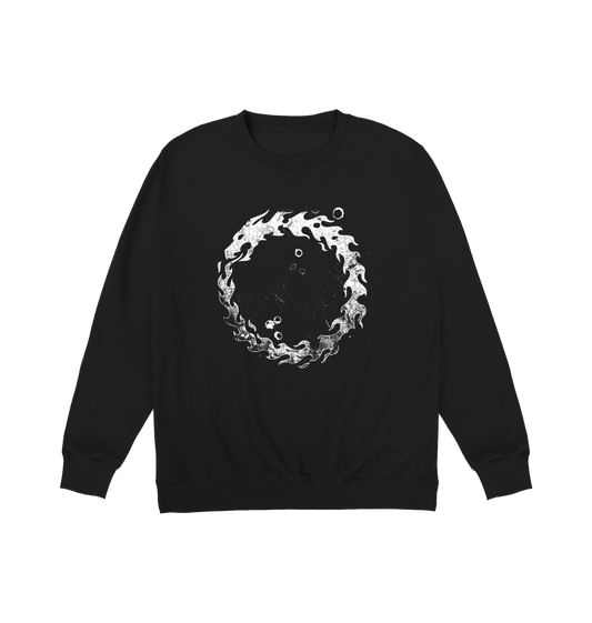 Deep Black Printed Sweater