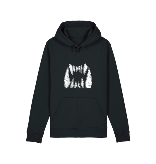 Black Printed Hoody Front