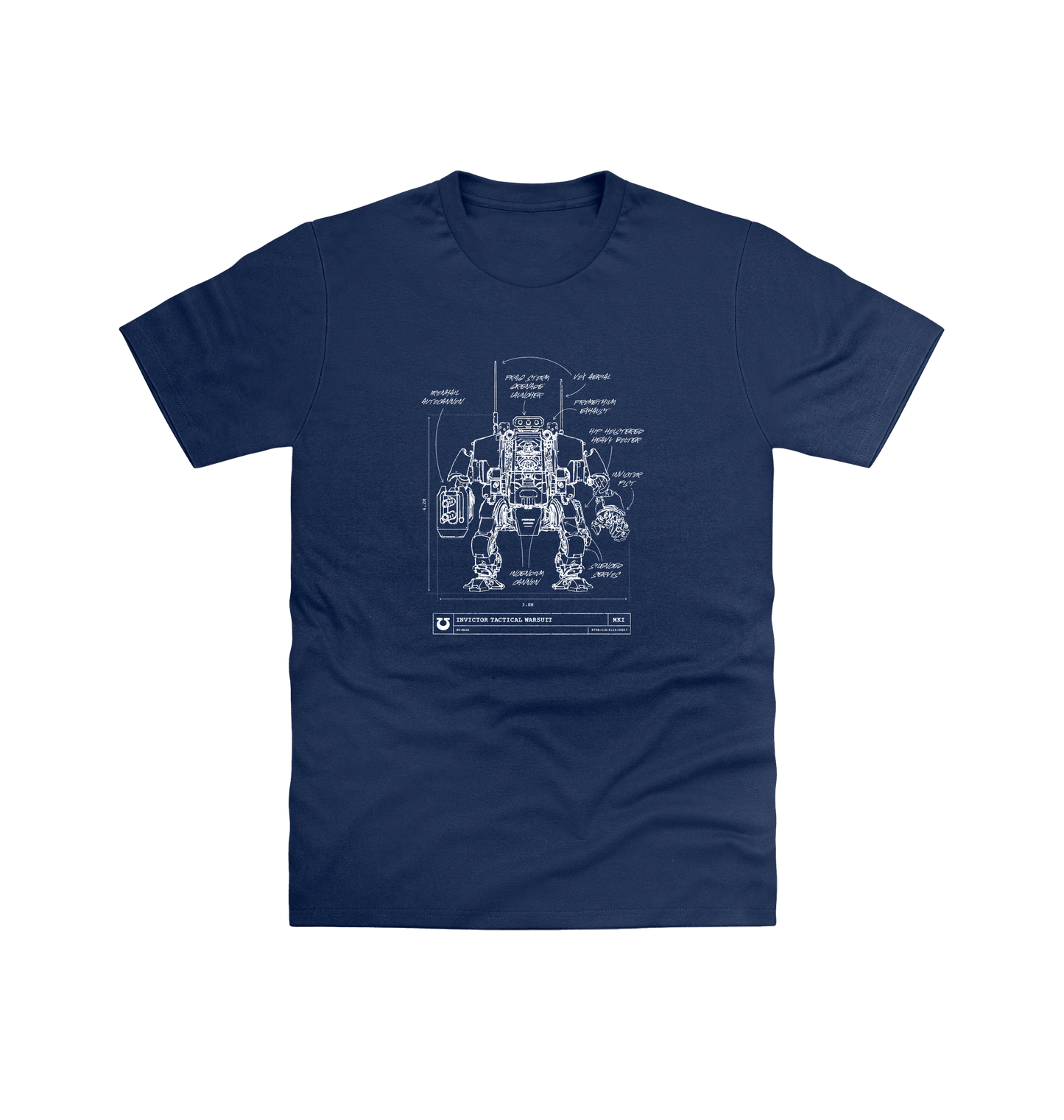 Navy Ultramarines Invictor Warsuit T Shirt