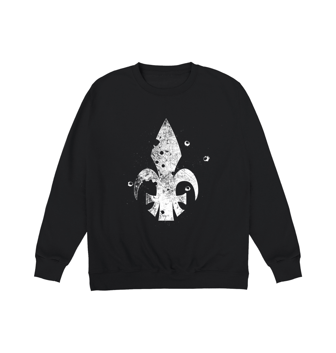 Deep Black Printed Sweater