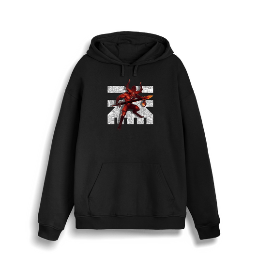 Black Printed Sweater Front