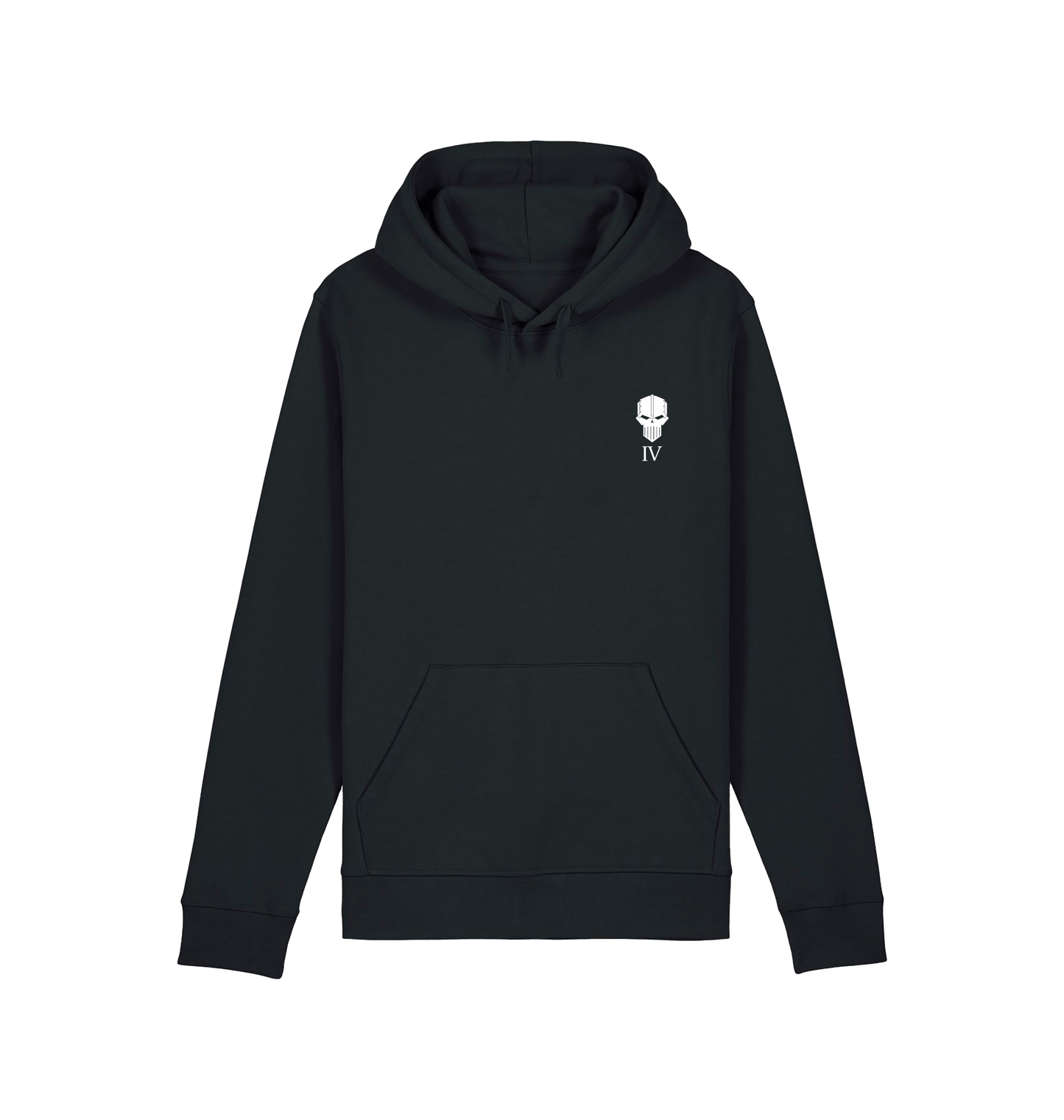 Black Printed Hoody Front