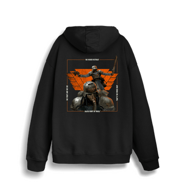 Black Printed Sweater Back