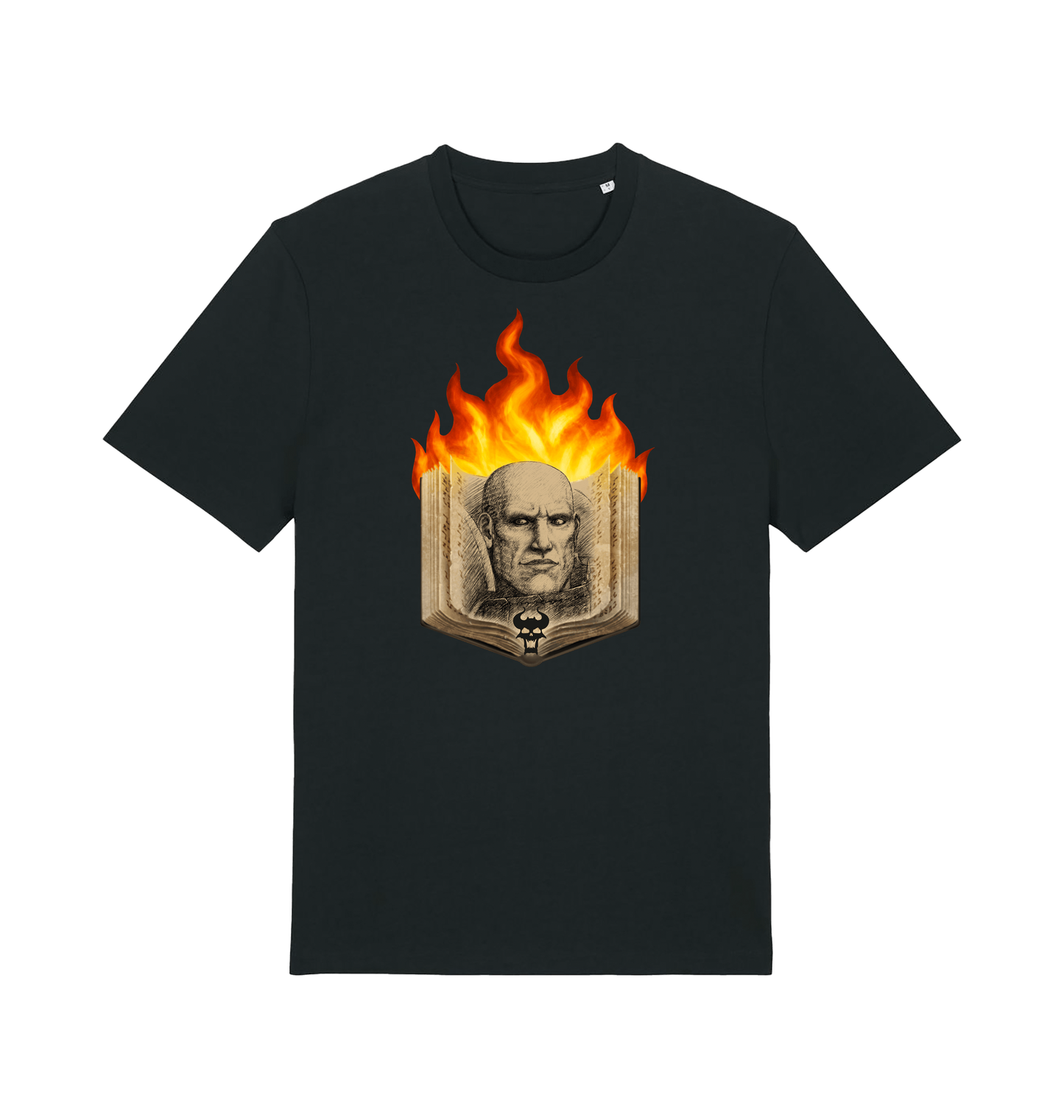 Black Printed T-shirt Front