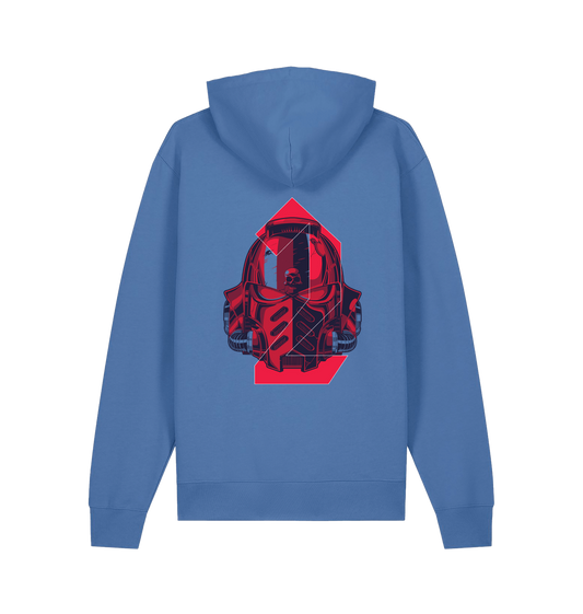 Bright Blue Printed Sweater Back