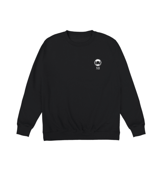 Deep Black Printed Sweater