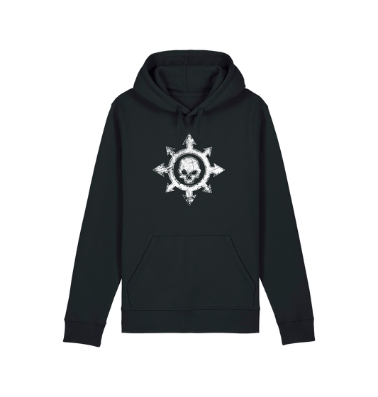 Black Printed Hoody Front