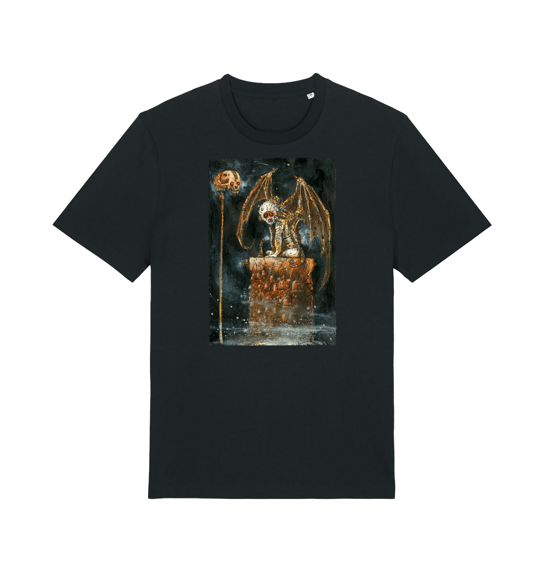 Black Printed T-shirt Front