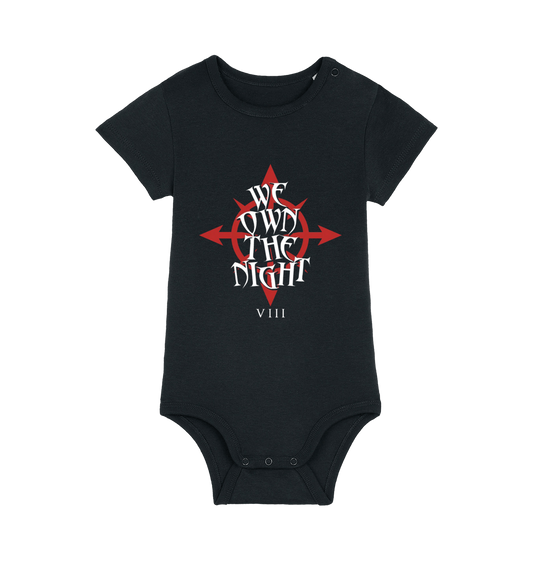Black Printed baby grow
